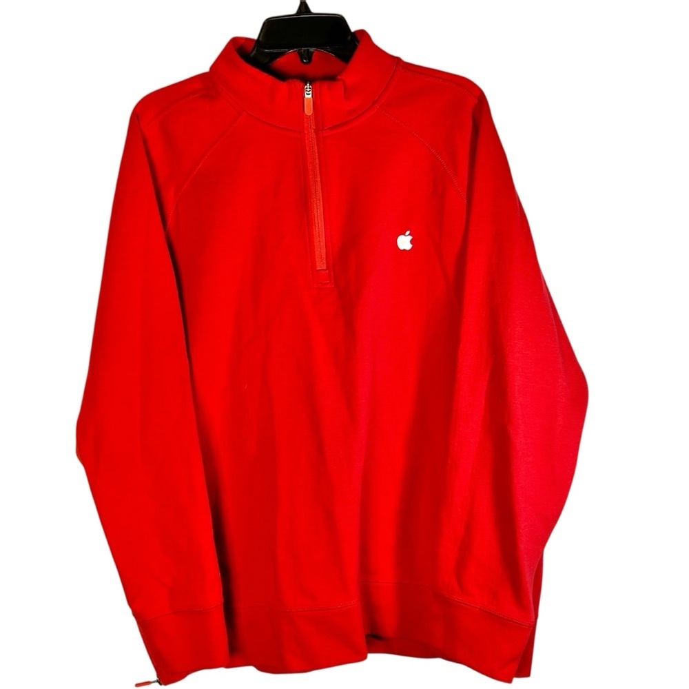 Apple Mens Size Xl Mac Computers Genius Red Quart… - image 1